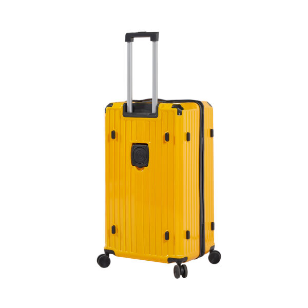 Luggage Set 4 pcs (20"/24"/29"/Travel Bag), ABS Durable Lightweight Luggage with Collapsible Cup Holder TSA Lock, Yellow - Image 7