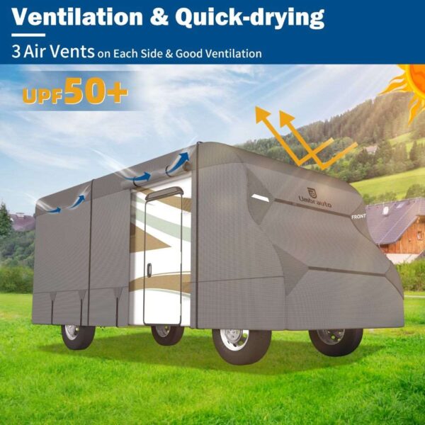 Umbrauto RV Cover Class C Upgraded 7 Layers Anti-UV Top Panel Motorhome Cover，Gray - Image 6