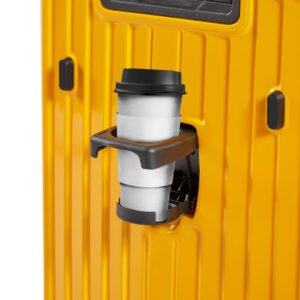 Luggage Set 4 pcs (20"/24"/29"/Travel Bag), ABS Durable Lightweight Luggage with Collapsible Cup Holder TSA Lock, Yellow