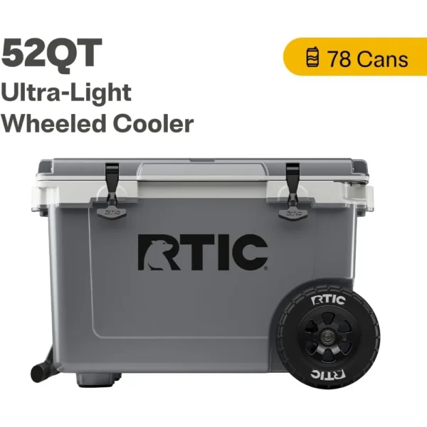 RTIC 52 Quart Ultra-Light Wheeled Hard Cooler Insulated - Image 4