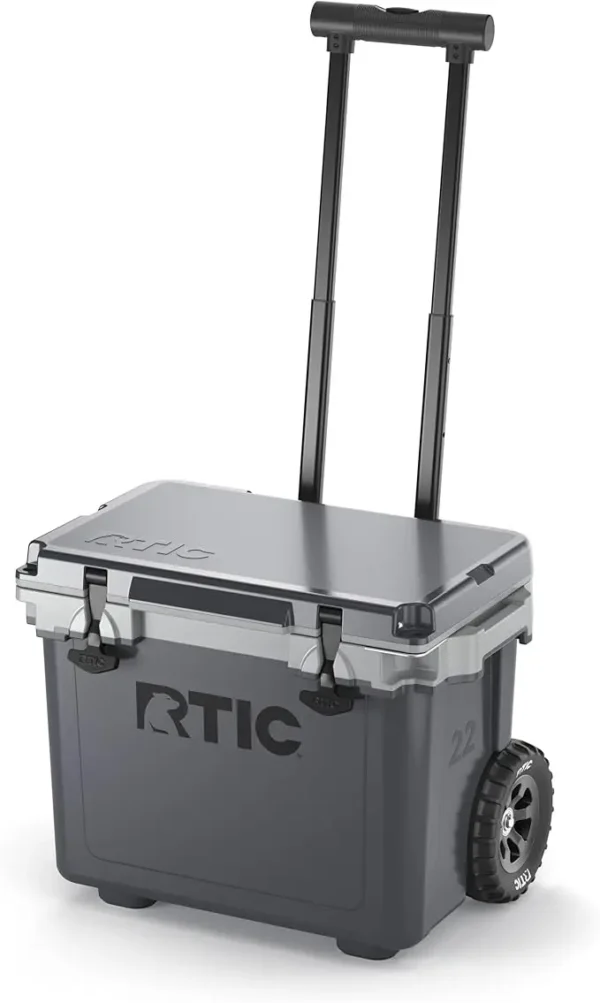 RTIC 22 QT Ultra-Light Wheeled Cooler with Handle, Hard Insulated Portable Ice Chest Box for Beach, Drink, Beverage, Camping, Picnic