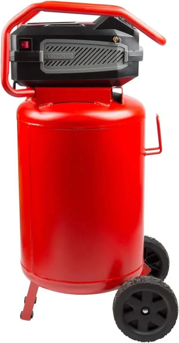 Craftsman Air Compressor, 20 Gallon Oil-Free 1.8 HP Max 175 PSI Pressure Two Quick Couplers Big Capacity, Red- CMXECXA0232043 - Image 5