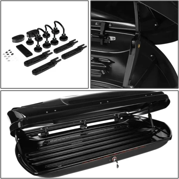 Car 12.5 Cubic Cargo Box 120cm Roof Raised Side Rail Rack  Attachment Lock and Keys Included - Image 6
