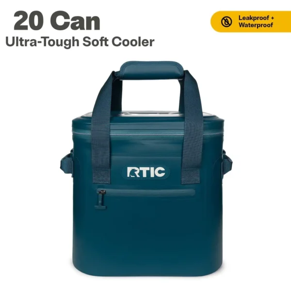 RTIC 20 Can Ultra-Tough Soft Cooler, Leakproof Cooler, Waterproof Zipper, Black - Image 8