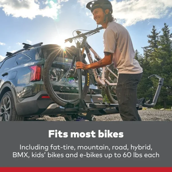 Yakima Stagetwo Platform 2" Hitch Bike Rack Carrier w/ Tilting Tray for 2 Bikes, Fits 16 to 29 Inch Wheel Size - Image 2