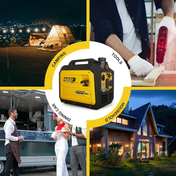 ACEUP 4000 Watt Muscle Series Portable Inverter Generator, Gas Powered Generator Quiet for Home, RV-Ready, EPA Compliant - Image 6