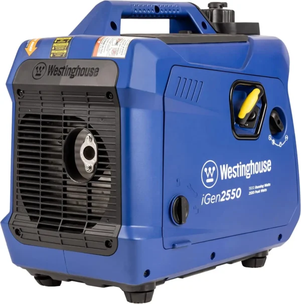 Westinghouse 2550 Peak Watt Super Quiet & Lightweight Portable Inverter Generator, RV Ready 30A Outlet, Gas Powered, Parallel Capable, Blue - Image 4
