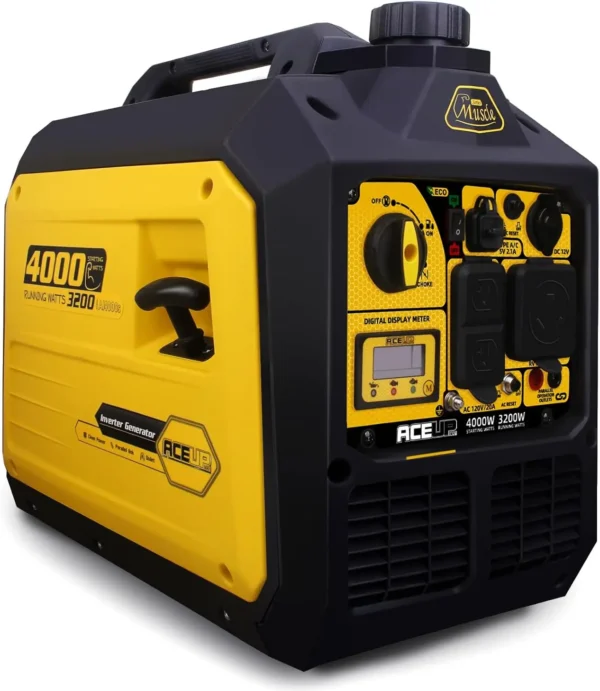 ACEUP 4000 Watt Muscle Series Portable Inverter Generator, Gas Powered Generator Quiet for Home, RV-Ready, EPA Compliant