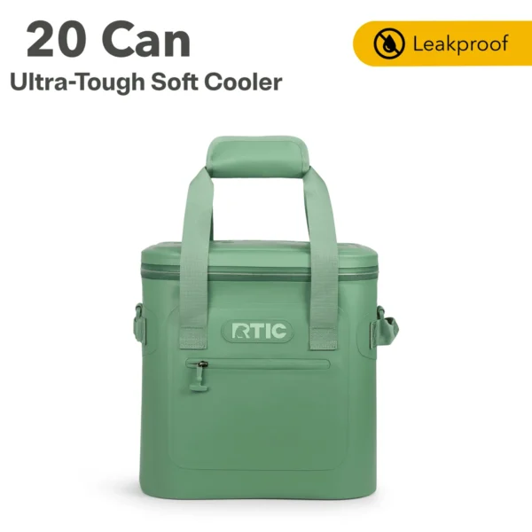 RTIC 20 Can Ultra-Tough Soft Cooler, Leakproof Cooler, Waterproof Zipper, Black