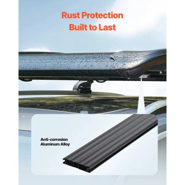 VEVOR Roof Rack Cargo Carrier 48" x 40" x 5.6“ Universal Rooftop Cargo Basket Car Top Luggage Holder Anti-Rust Alloy Steel for Van SUV Truck Car - Image 4