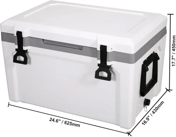 VEVOR 52 QT Portable Cooler,Hard Cooler with Ice Retention, Heavy-Duty Handles and Strap, Lightweight Rigid Material Insulated Portable Cool - Image 2