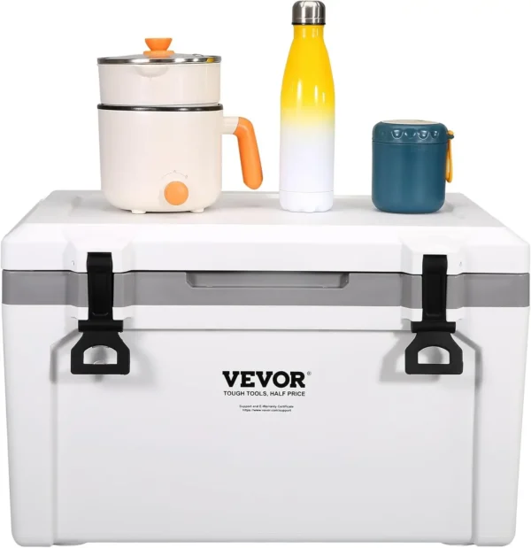 VEVOR 52 QT Portable Cooler,Hard Cooler with Ice Retention, Heavy-Duty Handles and Strap, Lightweight Rigid Material Insulated Portable Cool - Image 5