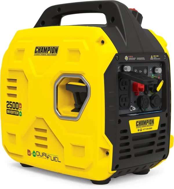 Champion Dual Fuel 2500 Watt Ultralight Portable Inverter Generator with Quiet Technology and CO Shield, Yellow - Image 2