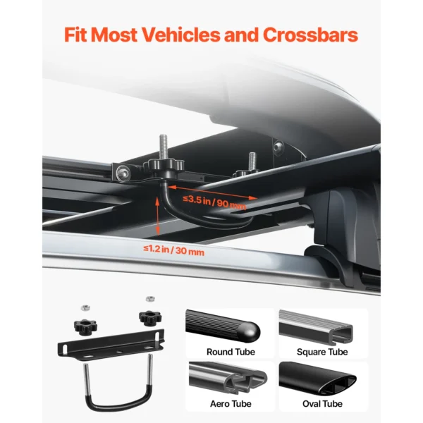 VEVOR Roof Rack Cargo Carrier 48" x 40" x 5.6“ Universal Rooftop Cargo Basket Car Top Luggage Holder Anti-Rust Alloy Steel for Van SUV Truck Car - Image 3
