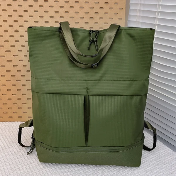 Unisex Travel Daypack Lightweight Women & Men Leisure Handbag Large Capacity Solid Color Multifunctional Versatile Outdoor Bag - Image 2