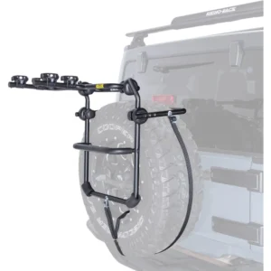 Rhino-Rack Spare Tire Bike Rack, 2 Bike Carrier, Holds Many Types of Bikes, Black (RBC025)