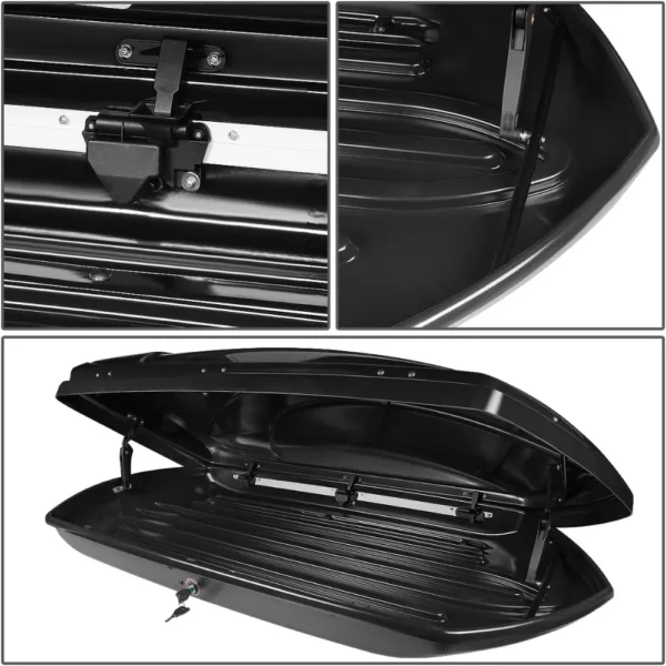Car 12.5 Cubic Cargo Box 120cm Roof Raised Side Rail Rack  Attachment Lock and Keys Included - Image 4