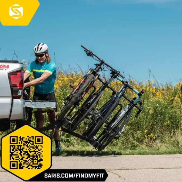 Saris Freedom 4-Bike Hitch Rack – Universal Fit for All Bike Types, 2" Receiver, 190 lb Capacity, Foot Pedal Tilt, Secure Ratcheting - Image 3