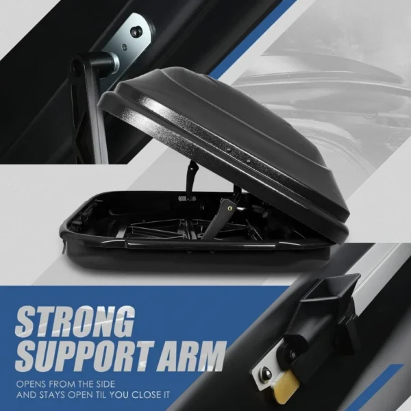 Car 12.5 Cubic Cargo Box 120cm Roof Rack Lock and Keys Included - Image 3
