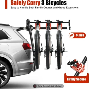 Car 3 Bike Rack Hatchback Trunk, 3 Bicycle Carrier