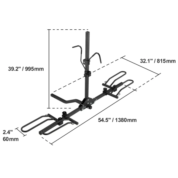 VEVOR Hitch Mount Bike Rack 2-Bike Platform Style - Image 7