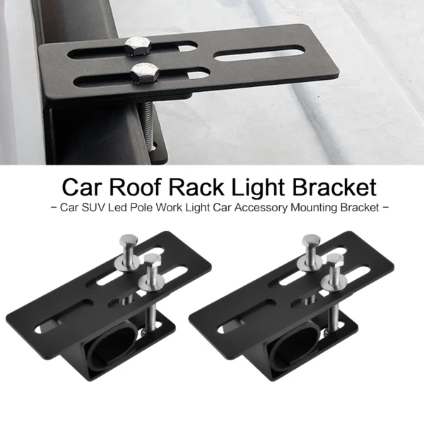 Car 2pcs Roof Rack Led Light Bracket Multi-Use Mounting Holder Bar Storage - Image 3