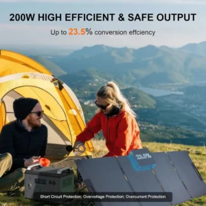 Solar 100W & 200W Portable Panel - Generator Applicable - Power Station Foldable Waterproof
