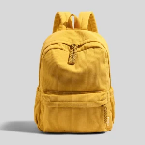 Corduroy Backpack Durable Casual