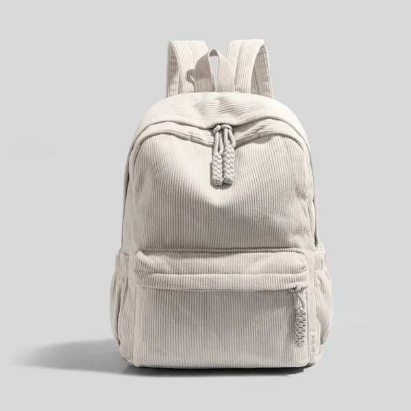 Corduroy Backpack Durable Casual - Image 8