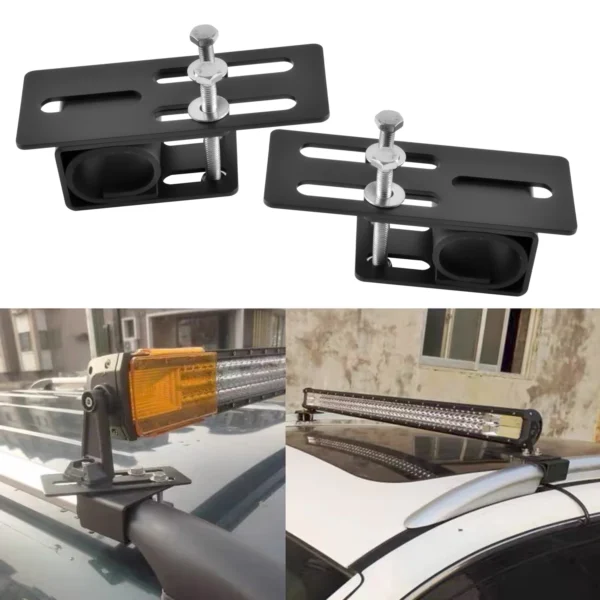 Car 2pcs Roof Rack Led Light Bracket Multi-Use Mounting Holder Bar Storage - Image 2