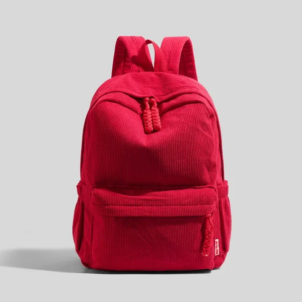 Corduroy Backpack Durable Casual - Image 11