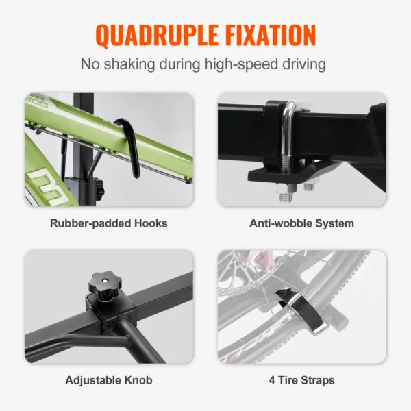 VEVOR Hitch Mount Bike Rack 2-Bike Platform Style - Image 3