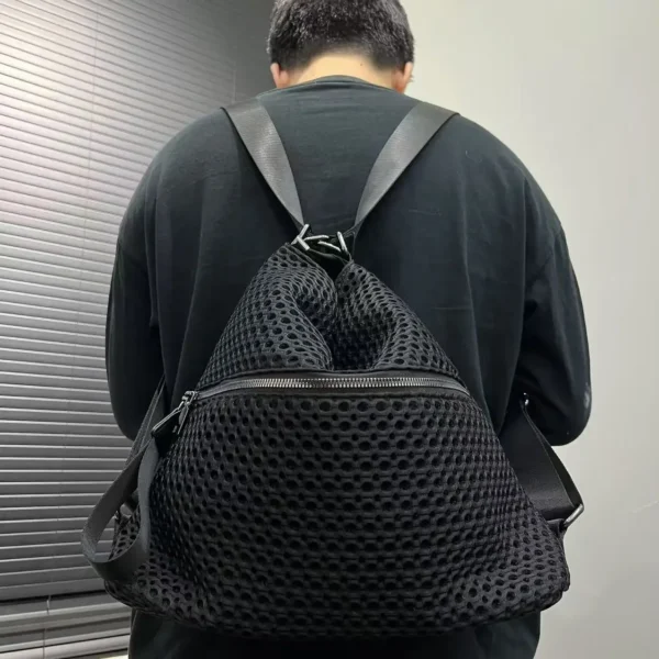 Mesh Industrial Multi-Use Backpack Casual Daily Commuter Bag - Image 2