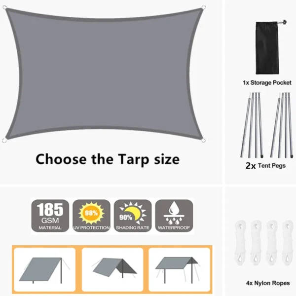 Custom Camping Picnic Universal Canopy Tent Cover Waterproof Outdoor Shelter - Image 2
