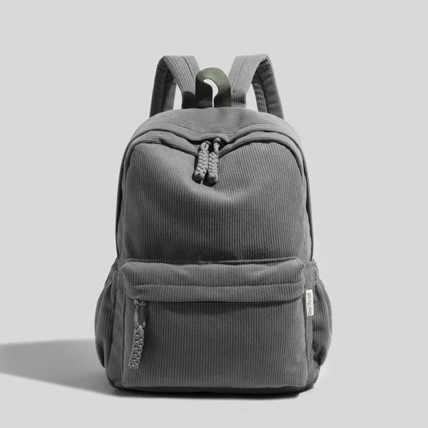Corduroy Backpack Durable Casual - Image 5