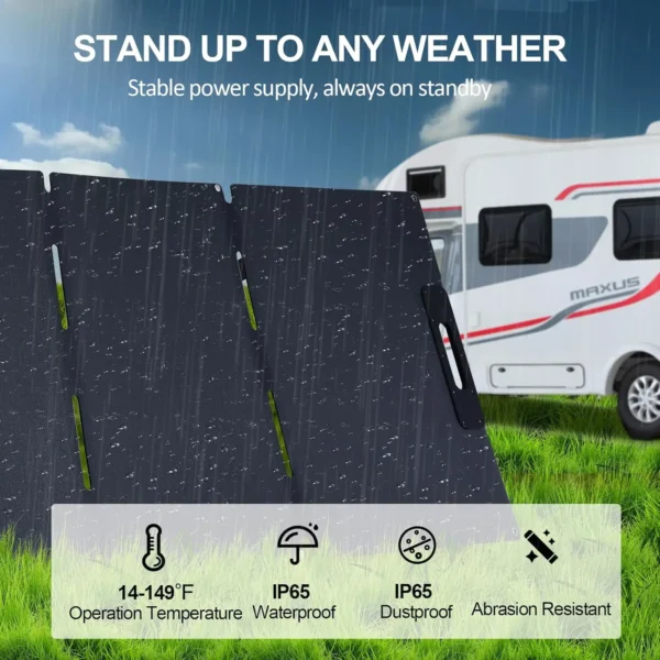 Solar 100W & 200W Portable Panel - Generator Applicable - Power Station Foldable Waterproof - Image 6