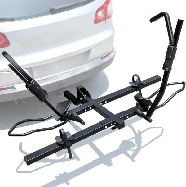 Car 2" Hitch Bike Rack, Carry 2 Bikes up to 75 lbs Each for Standard, Fat Tire and Electric Bicycles Foldable Ebike Rack