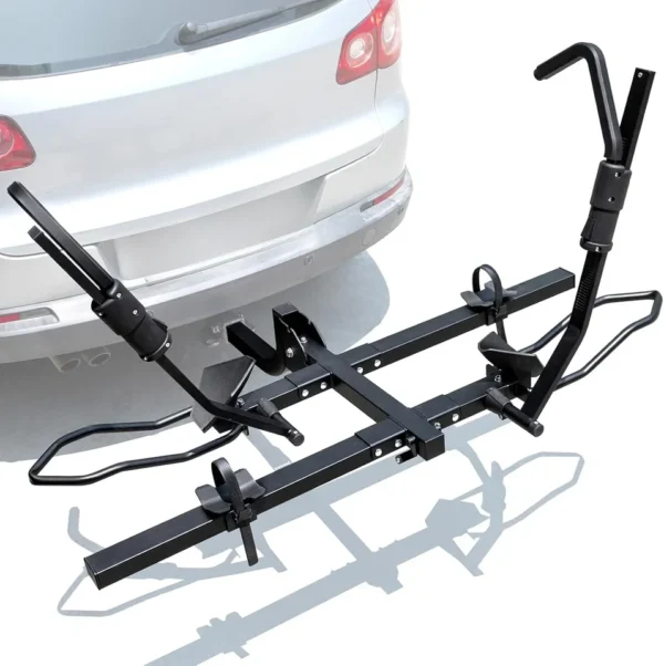 Car 2" Hitch Bike Rack, Carry 2 Bikes up to 75 lbs Each for Standard, Fat Tire and Electric Bicycles Foldable Ebike Rack - Image 4