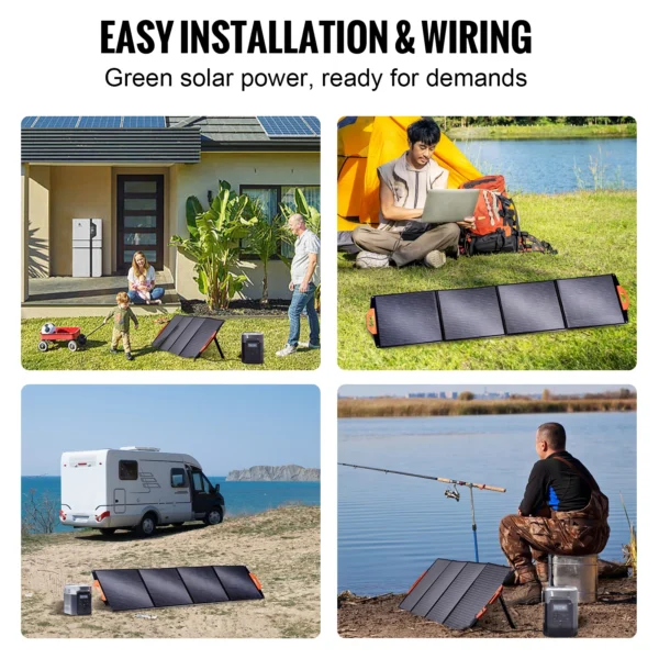 VEVOR Universal Solar Panel - Great for Generators - Foldable Charger Efficiency Waterproof for Generator - Image 6