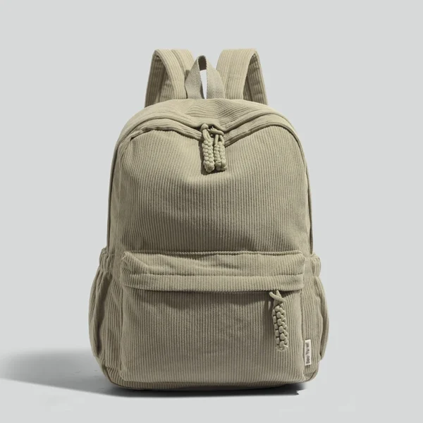 Corduroy Backpack Durable Casual - Image 9