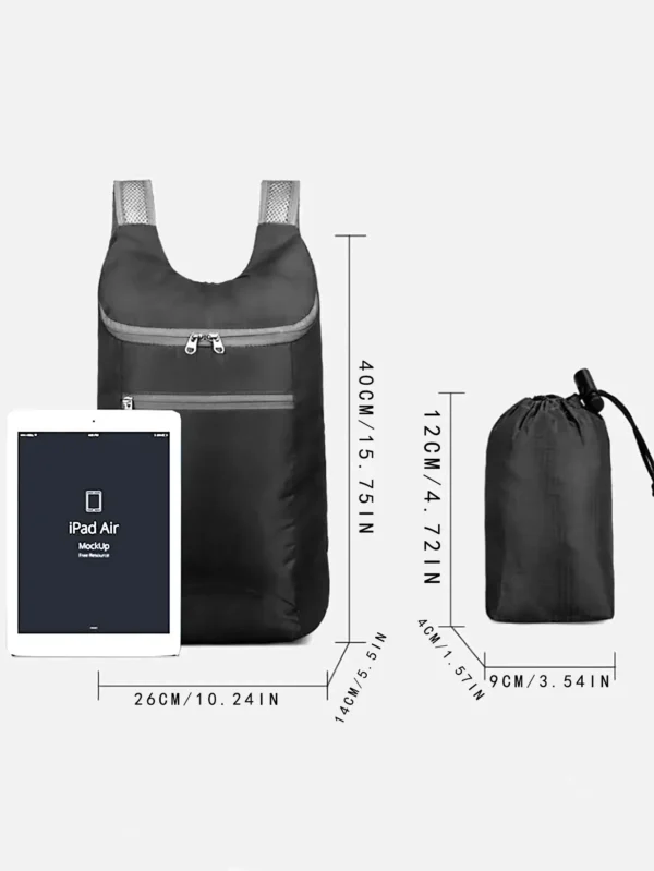 Weekend Travel Bag, Foldable Waterproof Lightweight Backpack, Large Capacity - Image 3