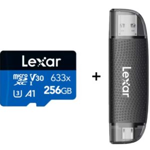 Lexar 256GB Micro 633X SD TF Memory Card + Reader (Copy)